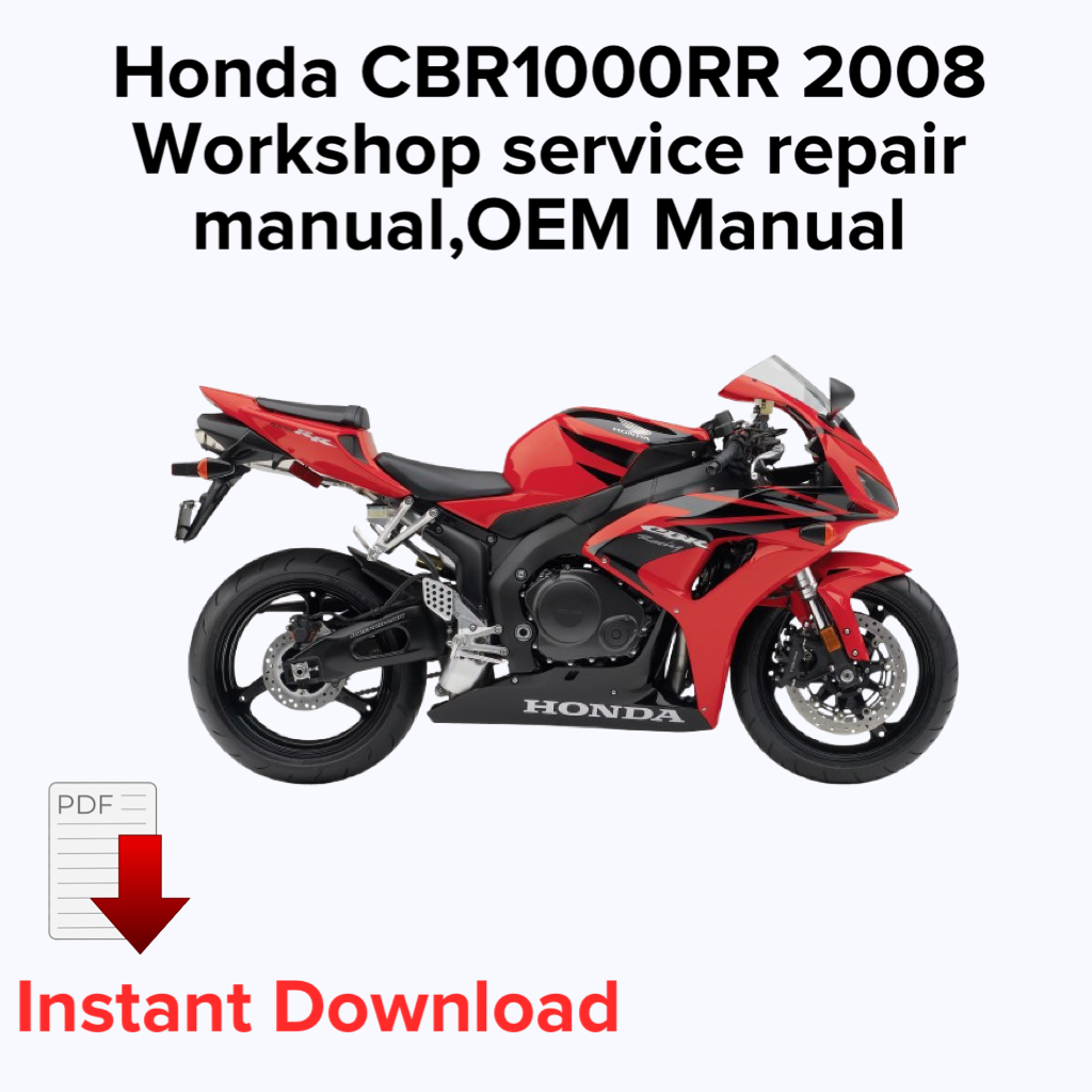 Honda CBR1000RR 2008 Workshop service repair manual,OEM Manual