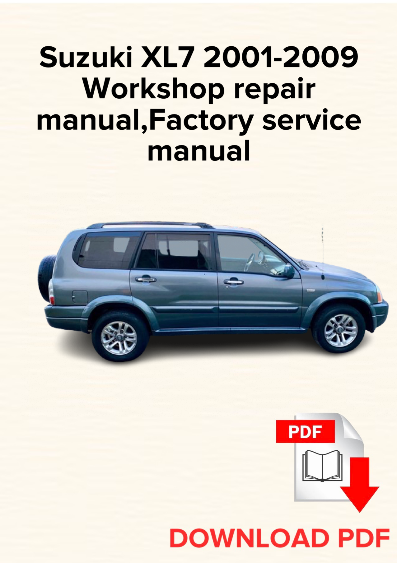 Suzuki XL7 2001-2009 Workshop repair manual, Maintenance, Factory service manual
