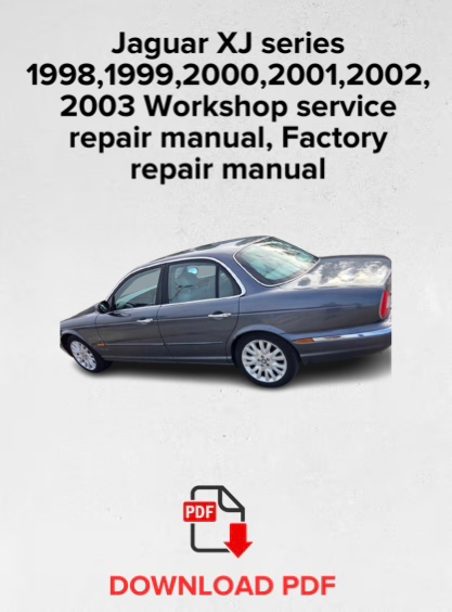 Jaguar XJ series
1998,1999,2000,2001,2002,
2003 Workshop service repair manual,Factory repair manual,OEM