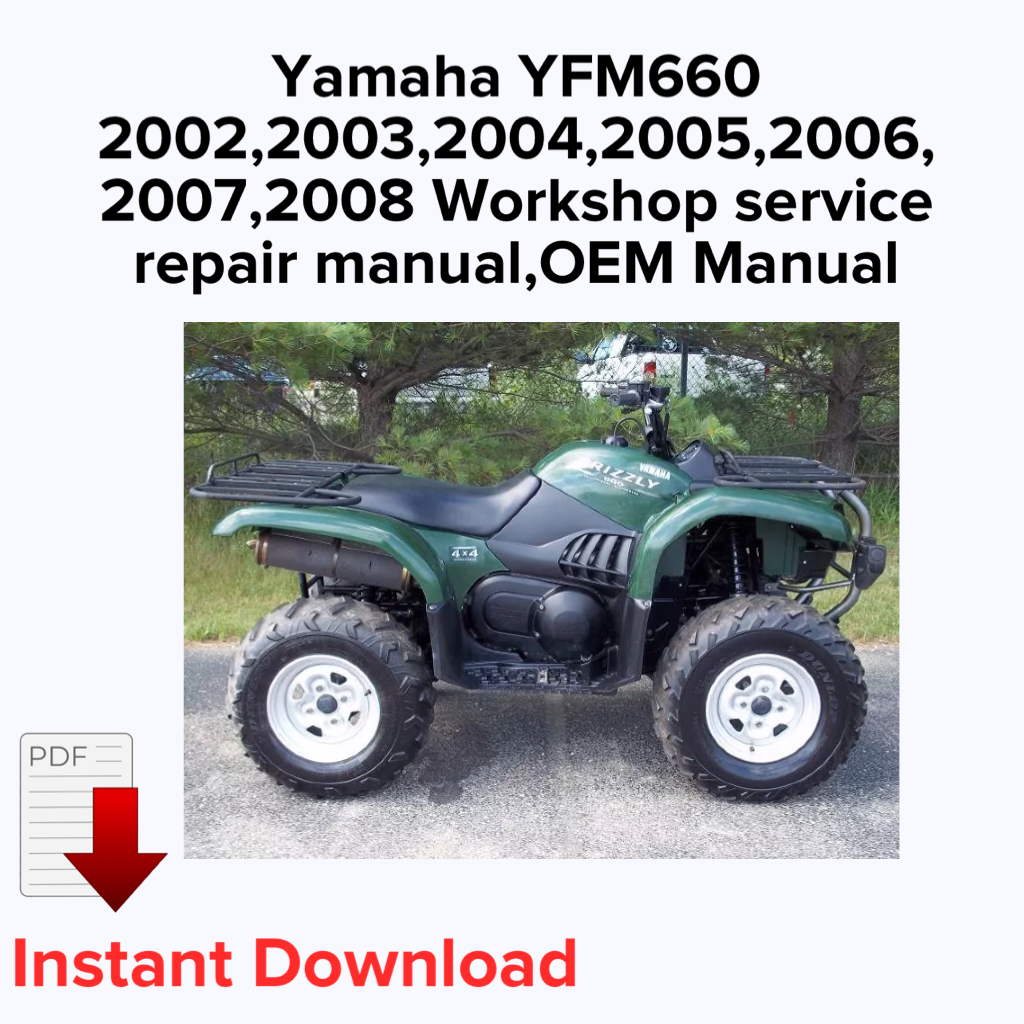 Yamaha YFM660 2002,2003,2004,2005,2006,2007,2008 Workshop service repair manual,OEM Manual,Factory repair manual