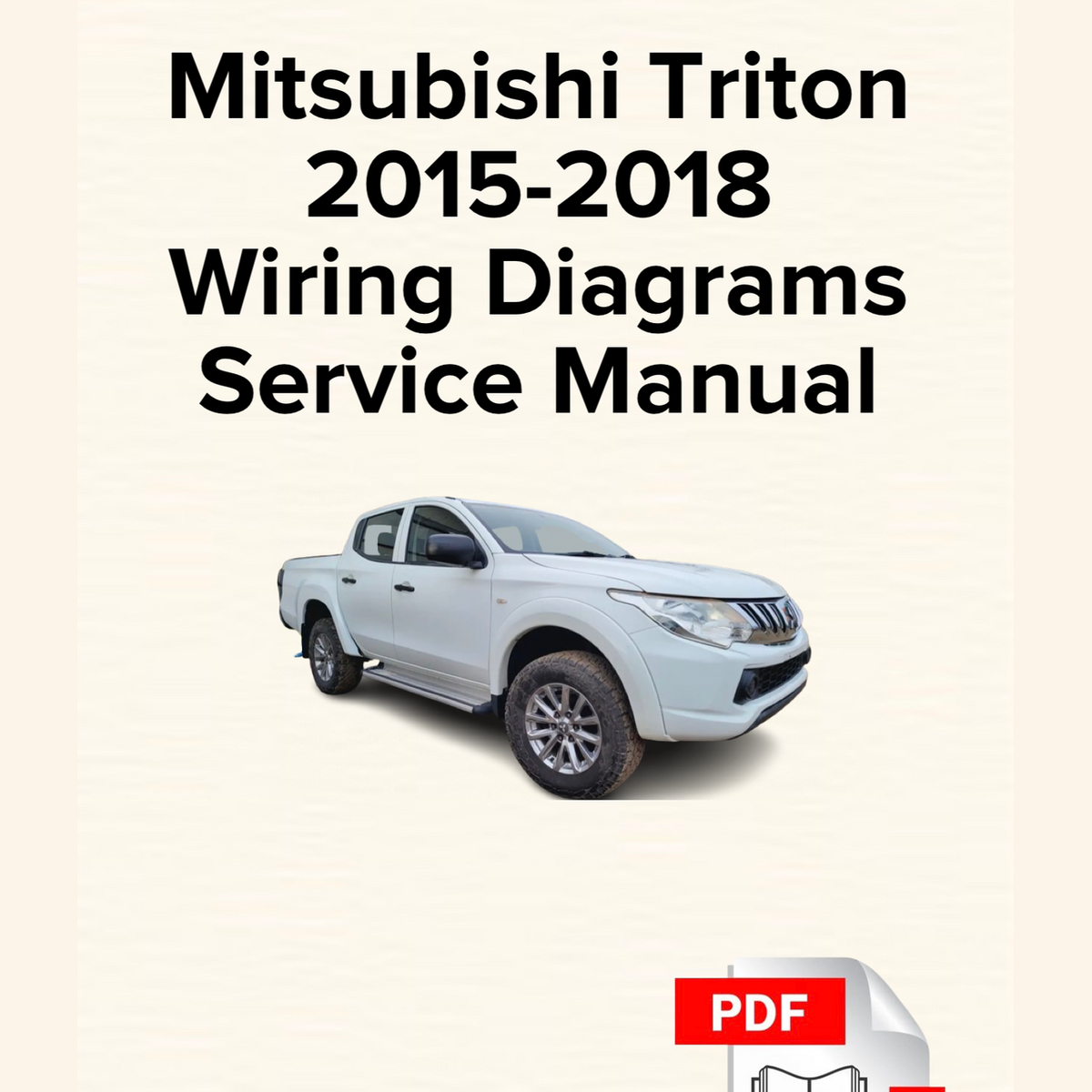 Mitsubishi Triton L200 2015,2016,2017,2018 Wiring Diagrams Manual