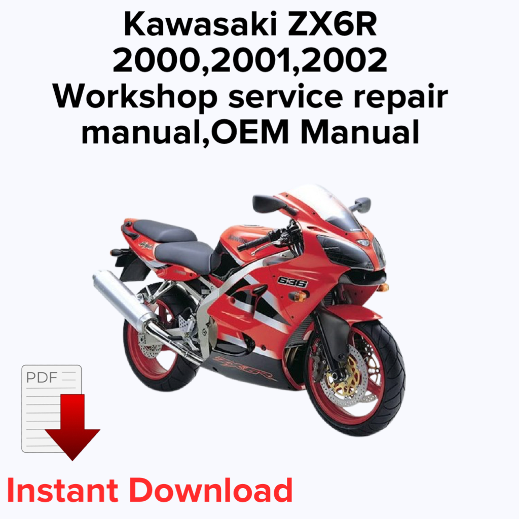 Kawasaki ZX6R 2000,2001,2002 Workshop service repair manual,OEM Manual