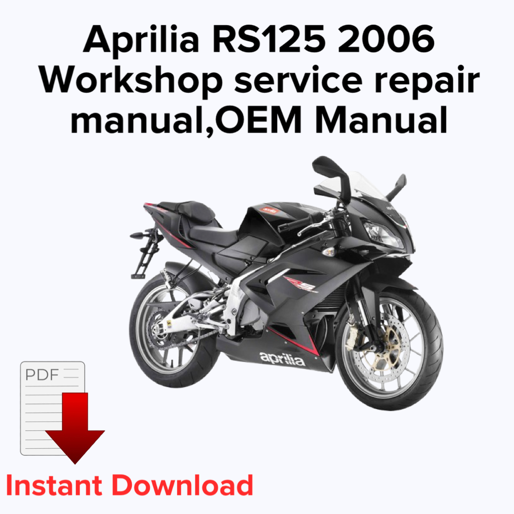 Aprilia RS125 2006 Workshop service repair manual,OEM Manual