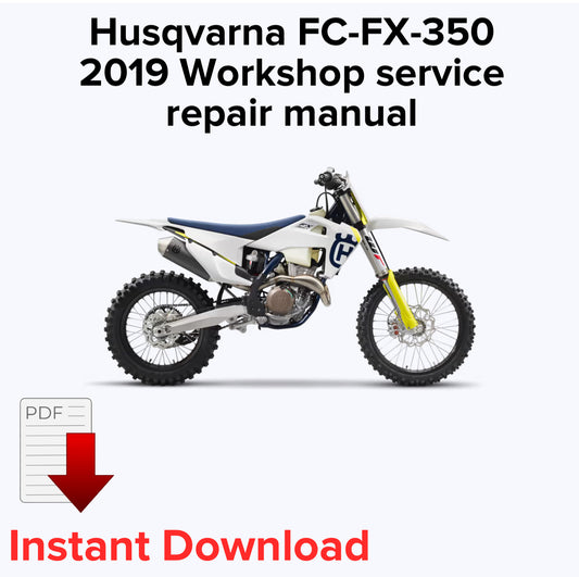 Manuel de réparation et d'entretien pour Husqvarna FC-FX-350 2019, manuel OEM