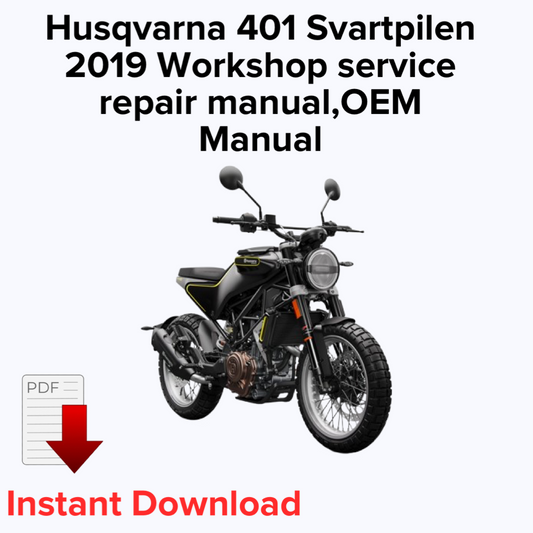 Husqvarna 401 Svartpilen 2019 Workshop service repair manual,OEM Manual