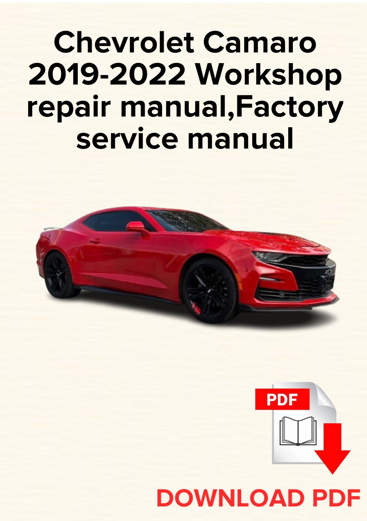 Chevrolet Camaro 2019,2020,2021,2022 Workshop repair manual, Maintenance, Factory service manual