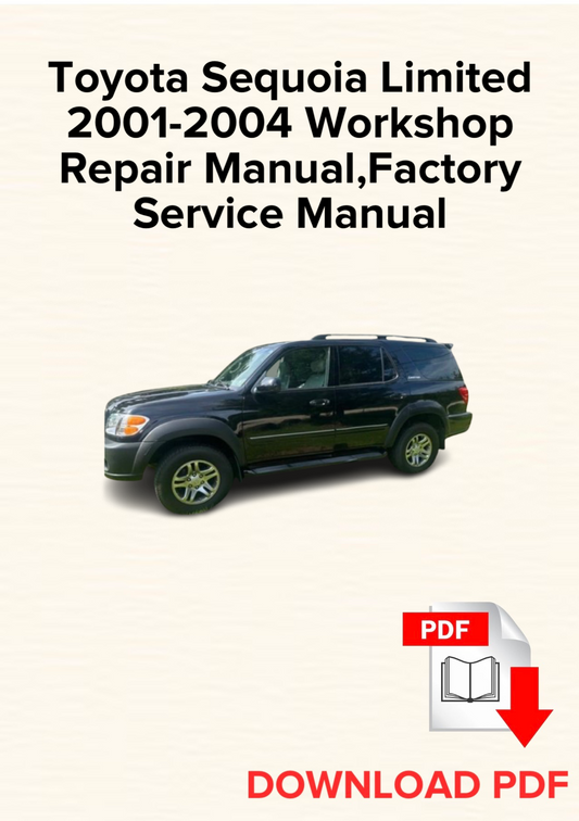 Toyota Sequoia Limited 2001-2004 Workshop Repair Manual