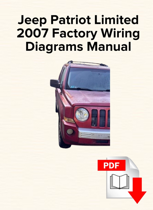 Jeep Patriot Limited 2007 Factory Wiring Diagrams Manual, Schematics