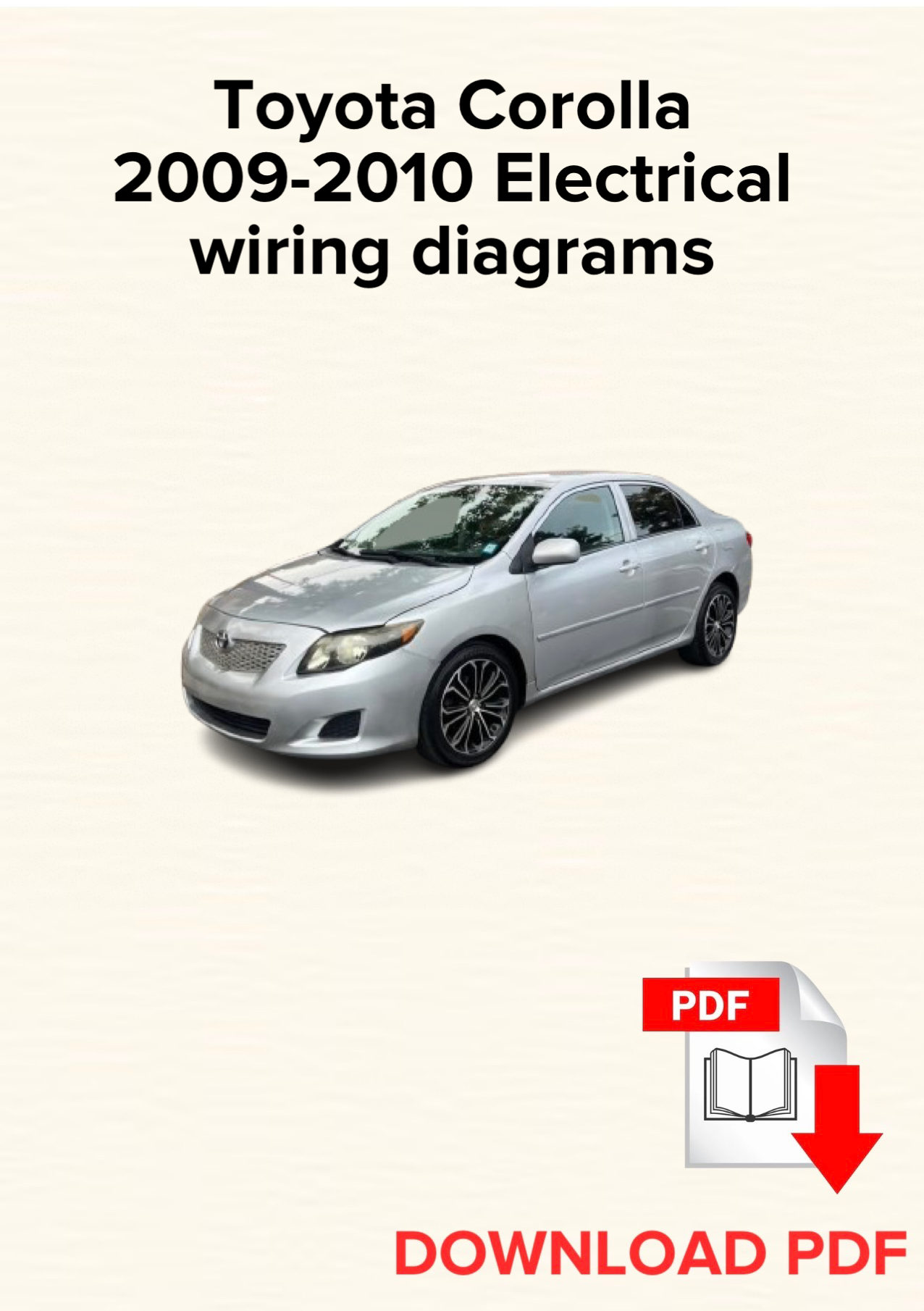 Toyota Corolla 2009-2010 Electrical wiring diagrams manual