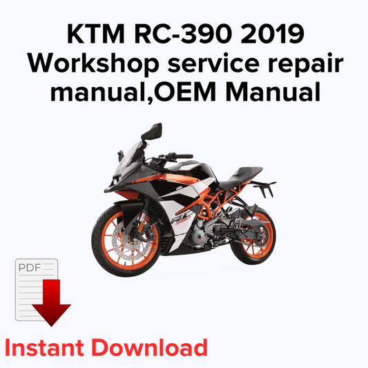 KTM RC-390 2019 Workshop service repair manual,OEM Manual,Factory repair manual
