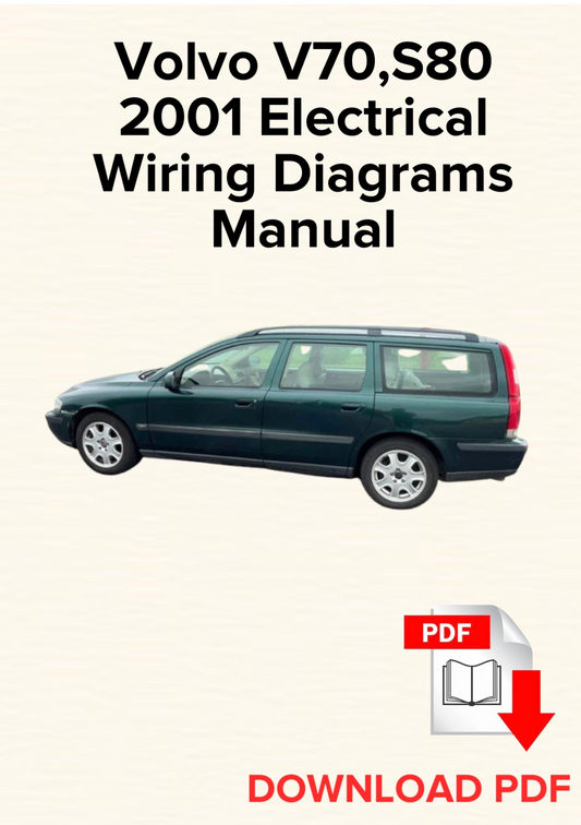 Volvo V70, S80 2001 Electrical Wiring Diagrams Manual, Schematics