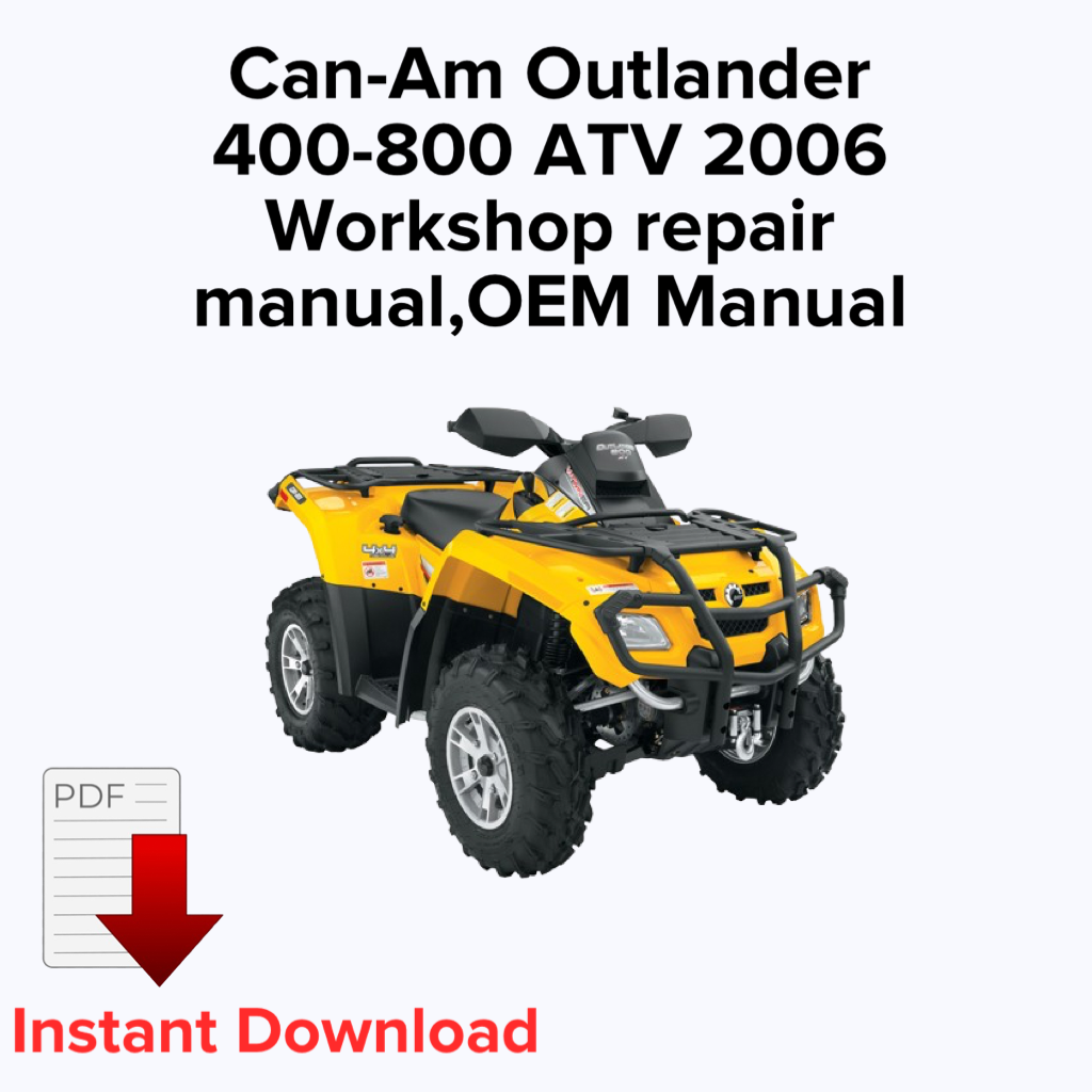 Can-Am Outlander 400-800 ATV 2006 Workshop repair manual,OEM Manual