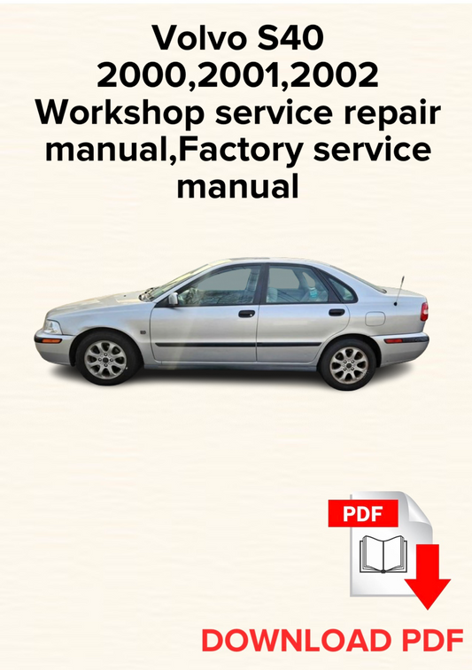 Volvo S40 2000,2001,2002
Workshop service repair manual,Factory service manual,OEM