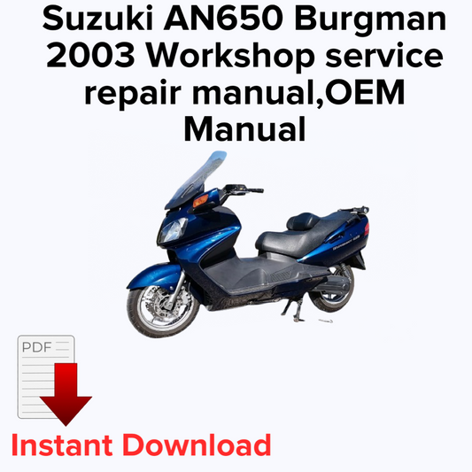 Suzuki AN650 Burgman 2003 Workshop service repair manual,OEM Manual,Factory repair manual