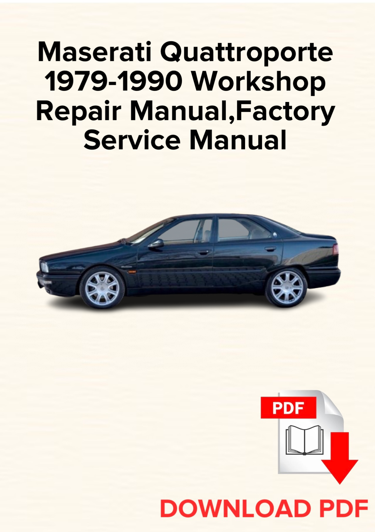 Maserati Quattroporte 1979-1990 Workshop Repair Manual