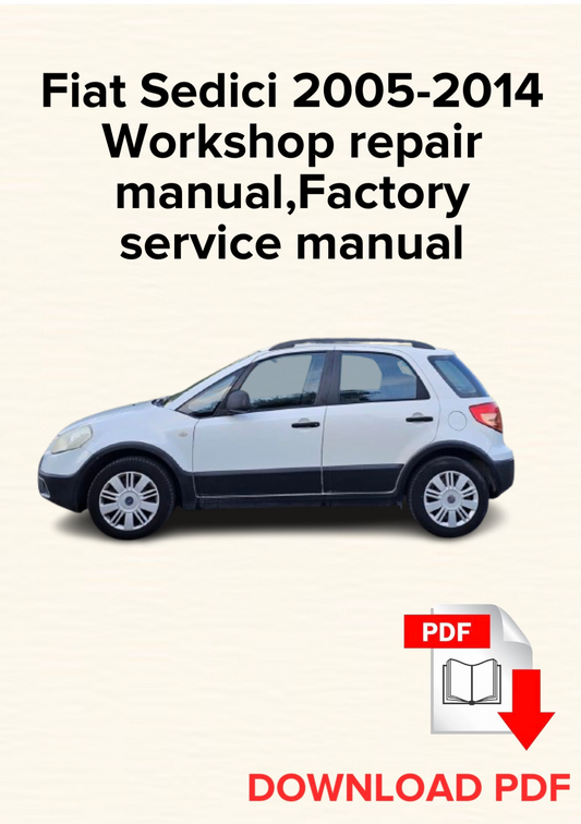 Fiat Sedici 2005-2014 Workshop repair manual, Maintenance, Factory service manual