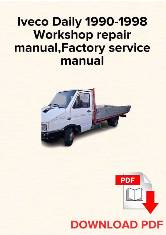 Iveco Daily 1990-1998 Workshop repair manual, Maintenance, Factory service manual