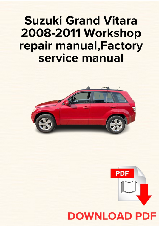 Suzuki Grand Vitara 2008-2011 Workshop repair manual, Maintenance, Factory service manual