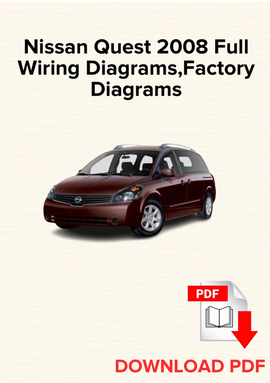 Nissan Quest 2008 Wiring Diagrams Manual